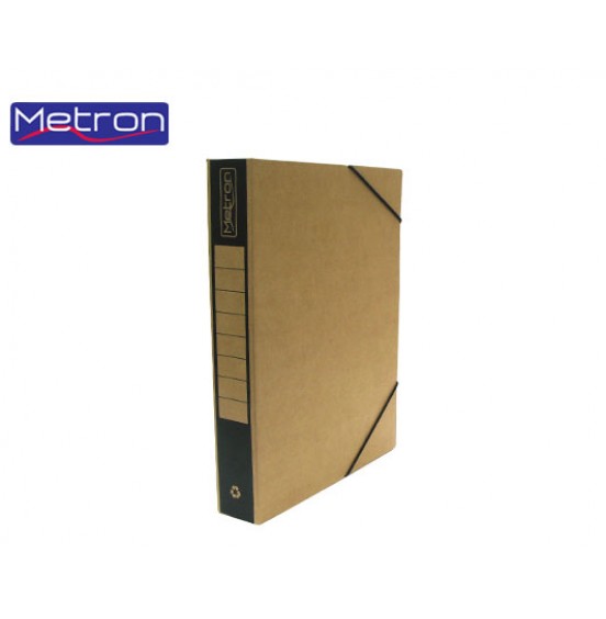Κουτί Με Λάστιχο Οικολογικό Ράχη Χρωματιστή 25x33x5cm Μetron