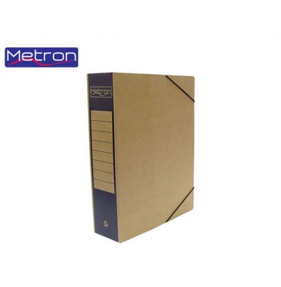 Κουτί Με Λάστιχο Οικολογικό Ράχη Χρωματιστή 25x33x8cm Μetron