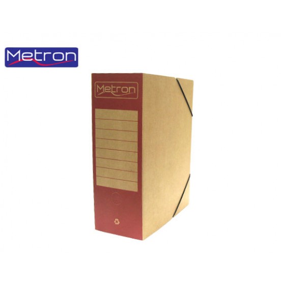 Κουτί Με Λάστιχο Οικολογικό Ράχη Χρωματιστή 25x33x12cm Μetron
